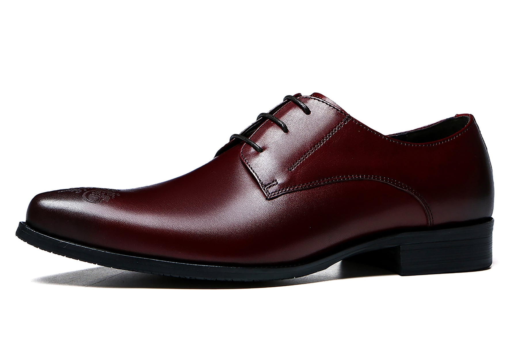 Derby de cuero cómodo Brogues para hombre 
