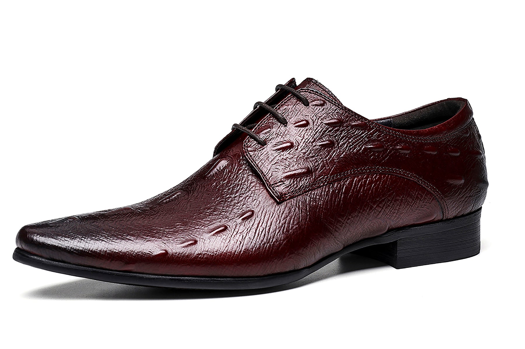Zapatos Derby con punta de cocodrilo para hombre