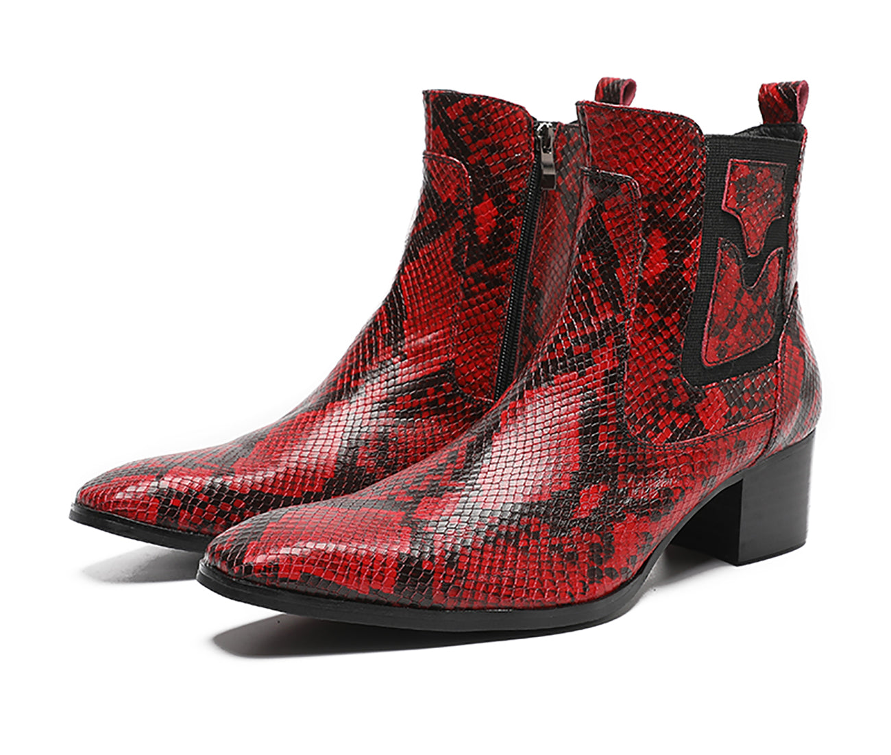 Men's Western Boots Cap Toe Zipper