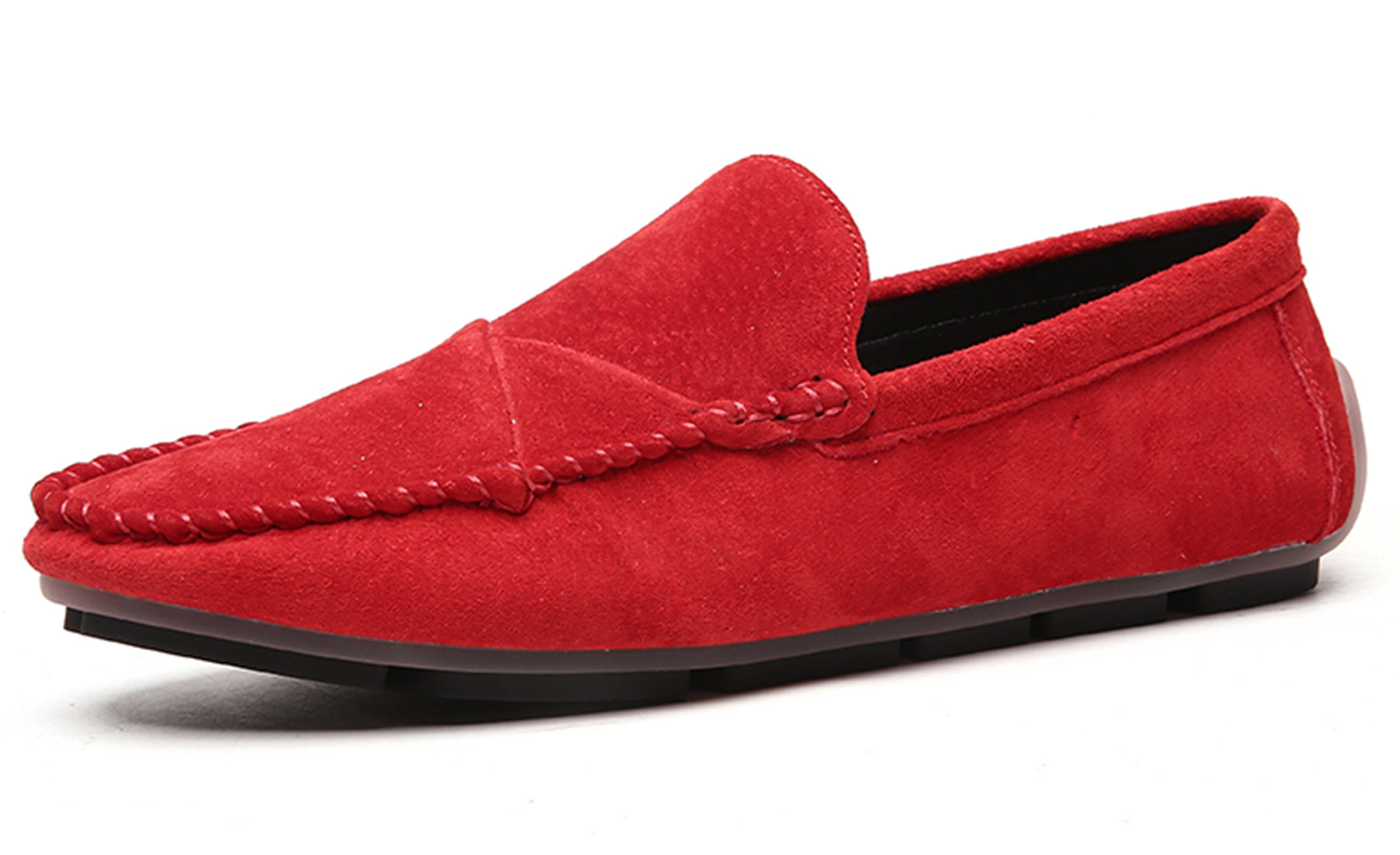 Mocasines de conducción con costuras de ante para hombre