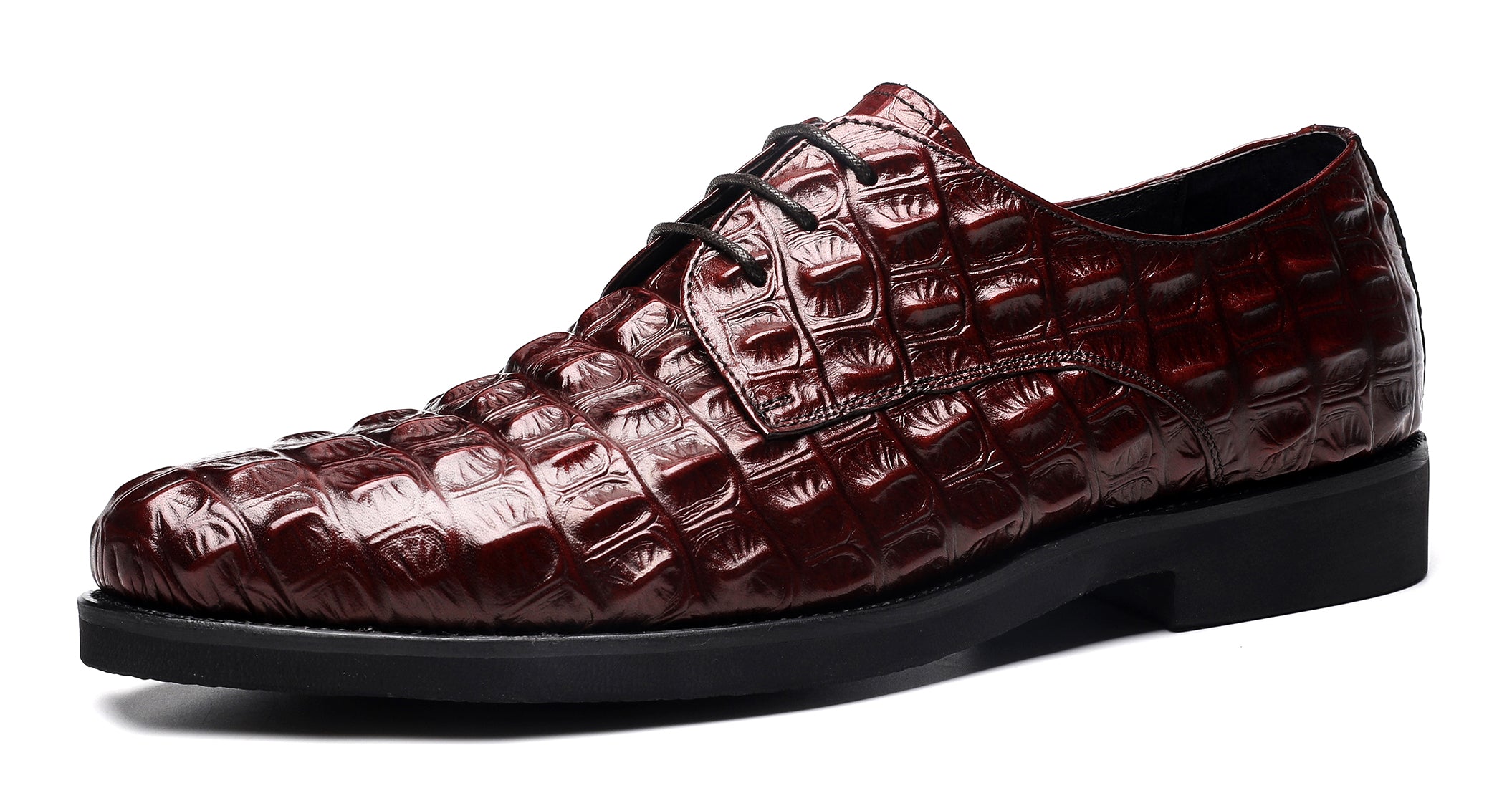 Zapatos cómodos Derby de piel con cordones para hombre 