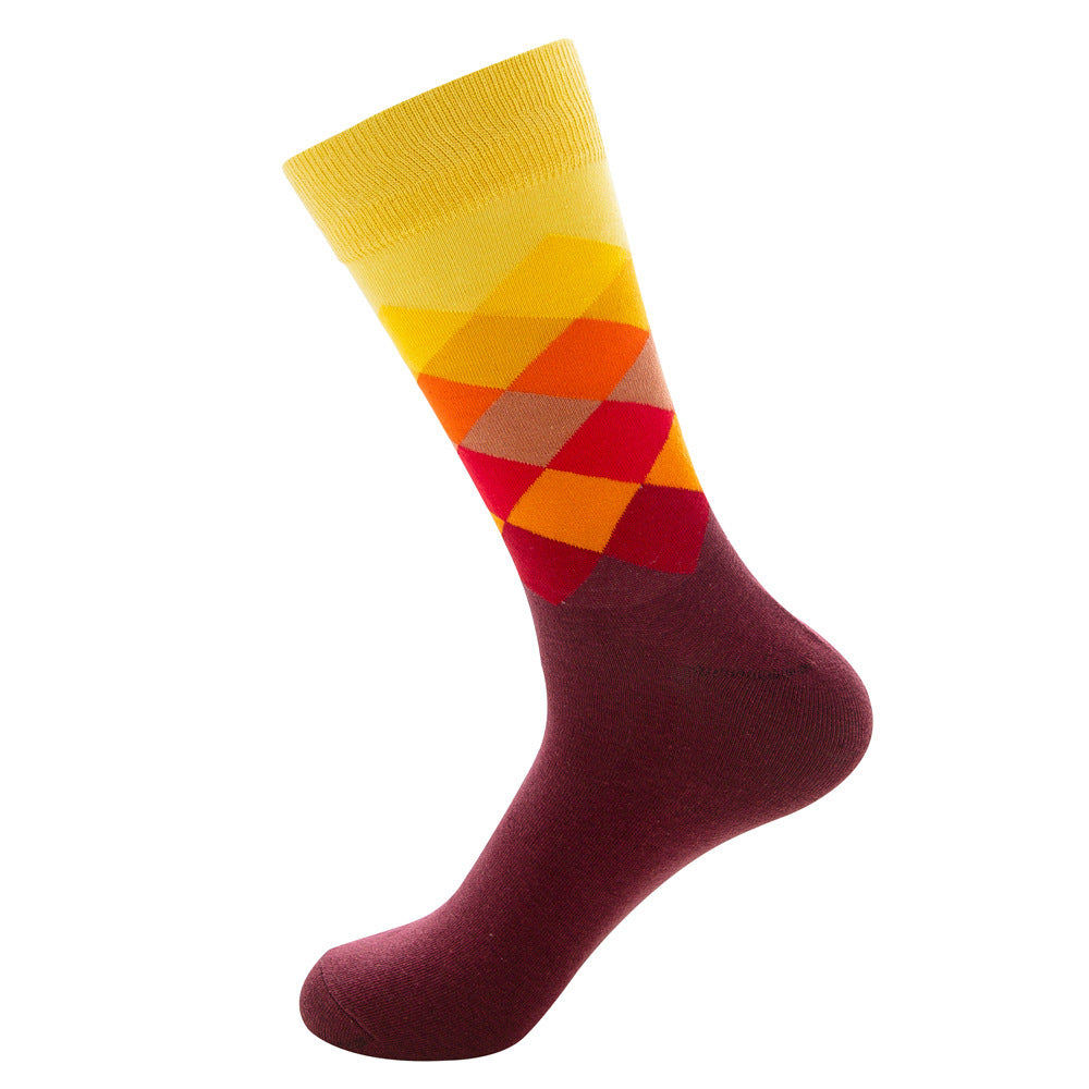 Juego de 1 par de calcetines Argyle de colores