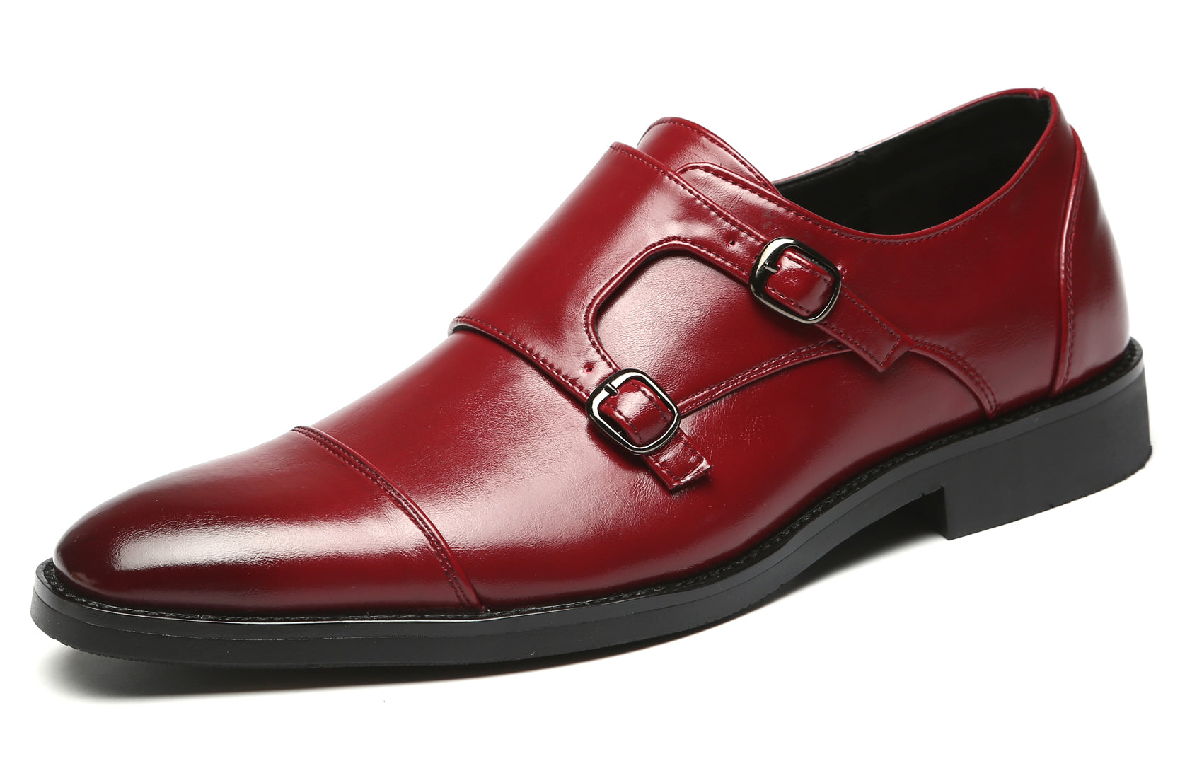 Mocasines con puntera y tira tipo monje para hombre