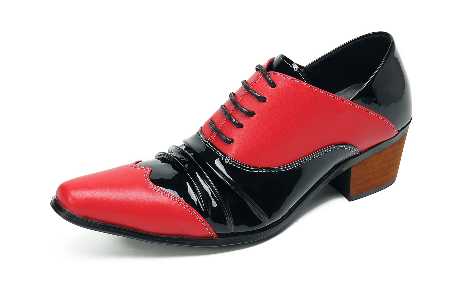Men's Cuban Heel Leather Western Opera Pumps