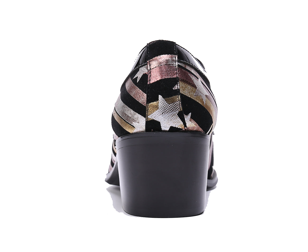 Zapatos occidentales de cuero con punta lisa y punta metálica para hombre