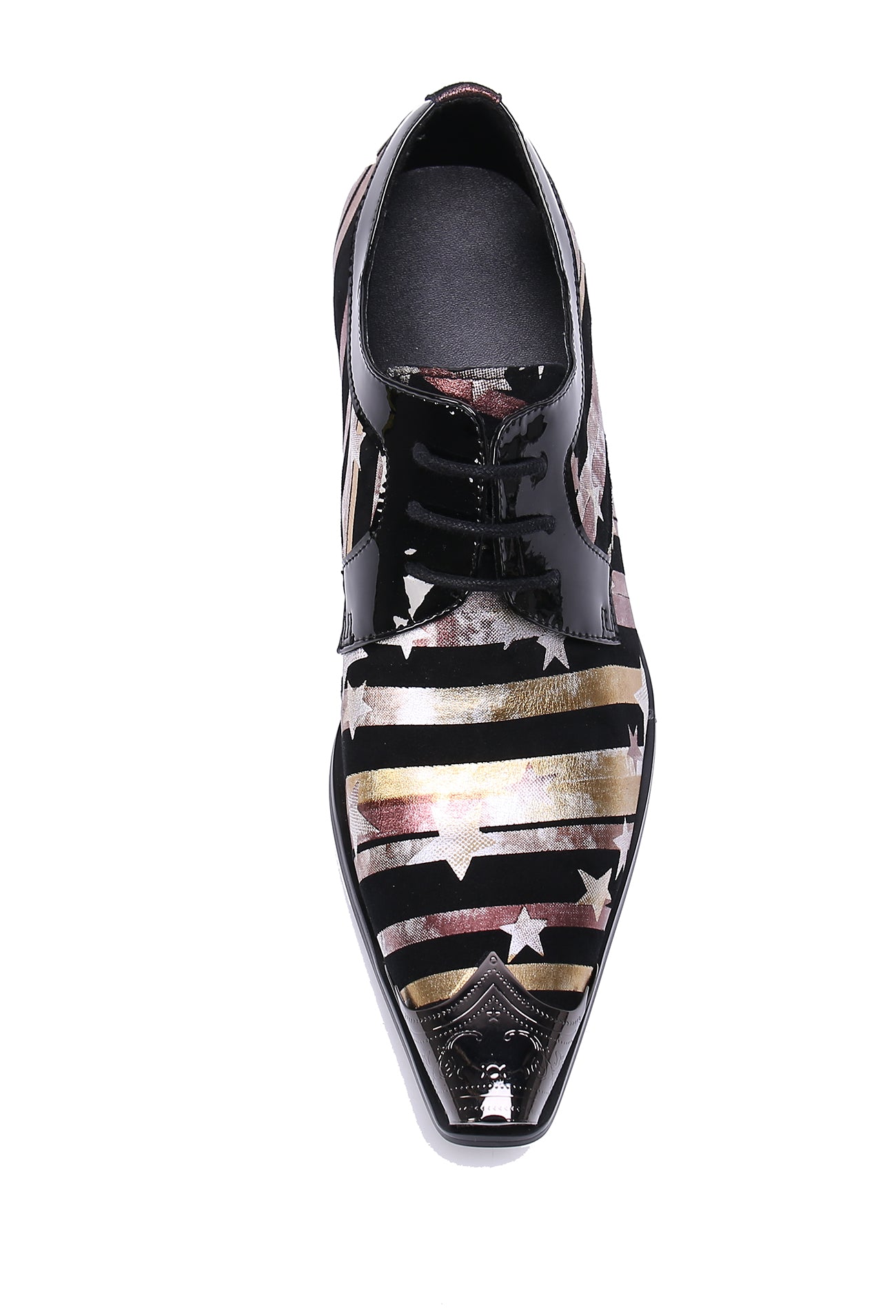 Zapatos occidentales de cuero con punta lisa y punta metálica para hombre
