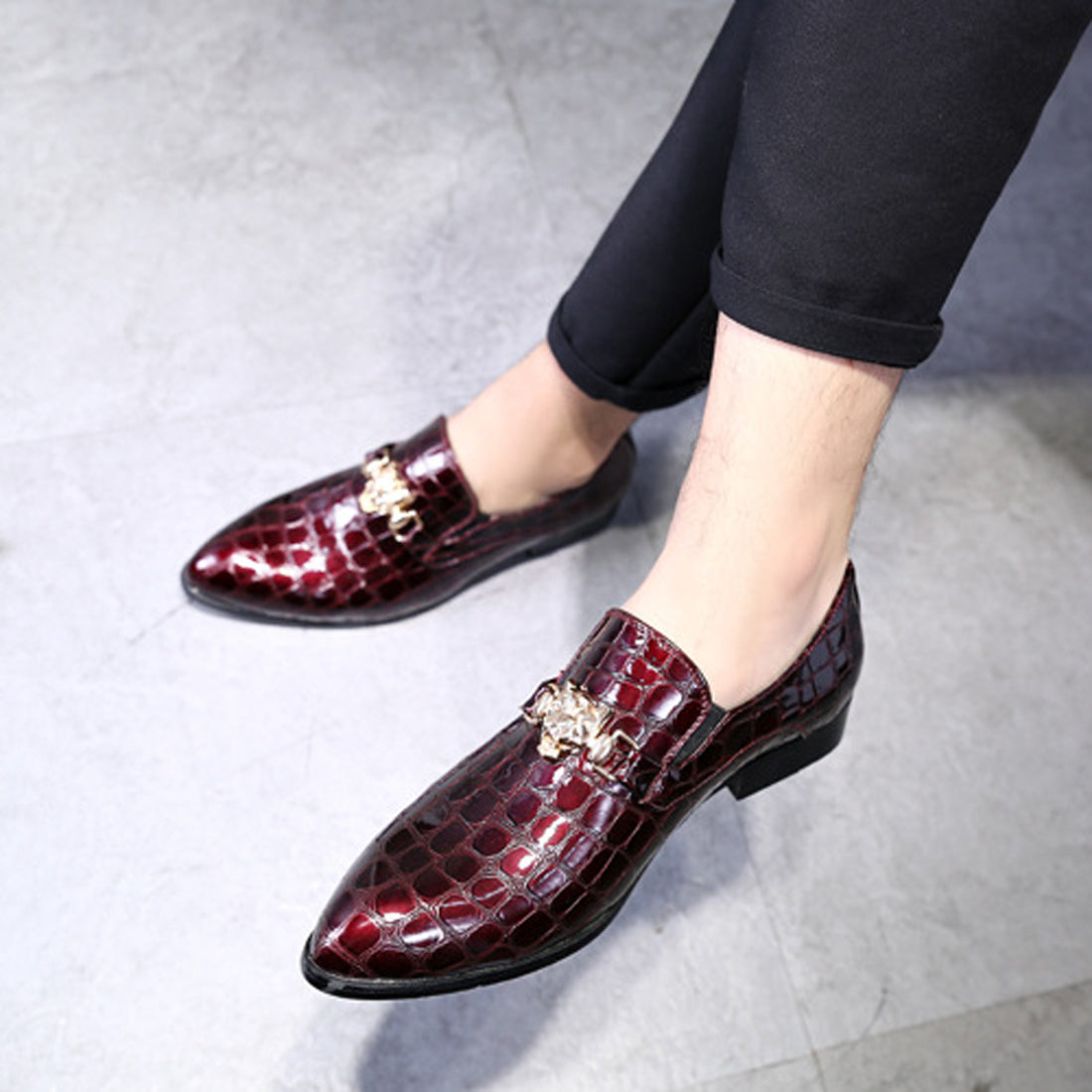 Men's Alligator Smoking Loafers