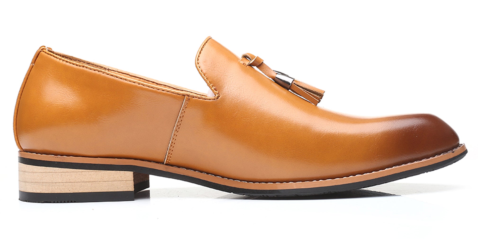 Mocasines clásicos con borlas lisas para hombre 