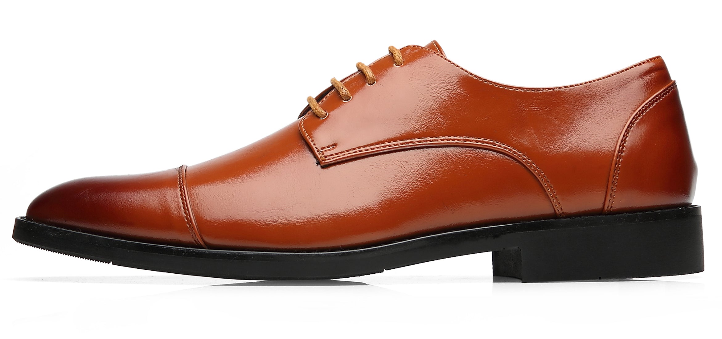 Zapatos Derby clásicos con punta lisa y puntera para hombre