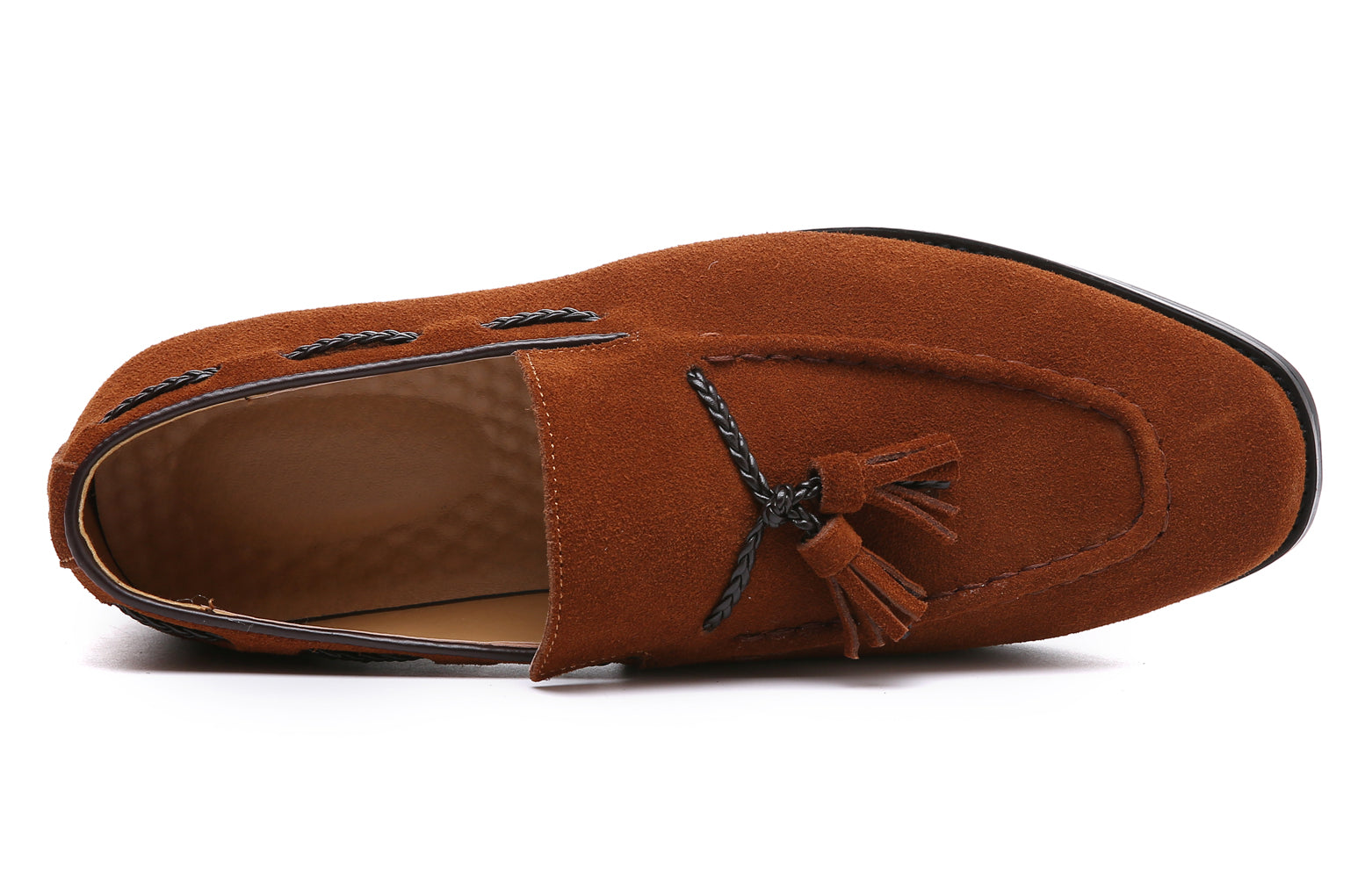 Mocasines con puntera de bicicleta y borlas para hombre