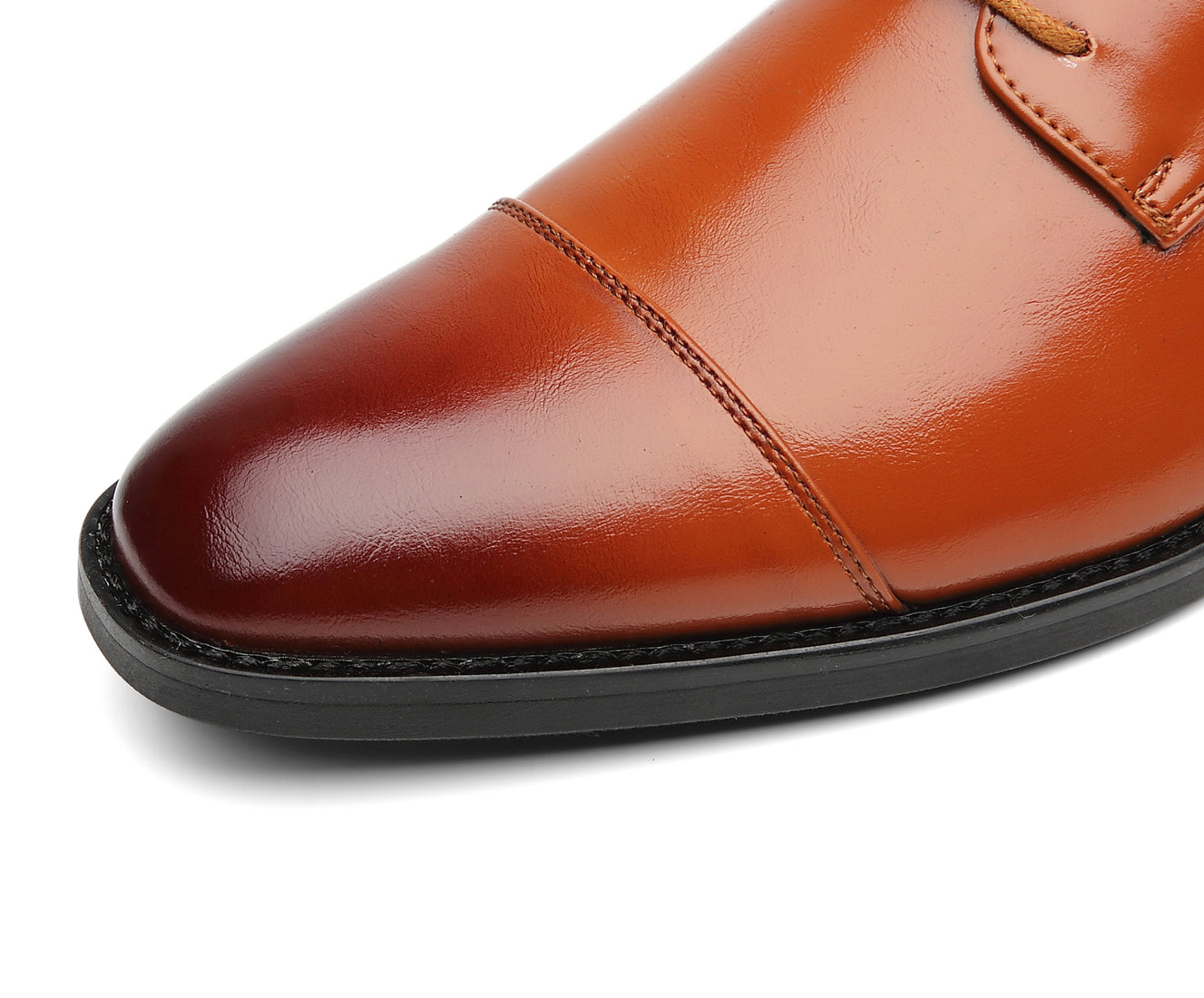 Zapatos Derby clásicos con punta lisa y puntera para hombre