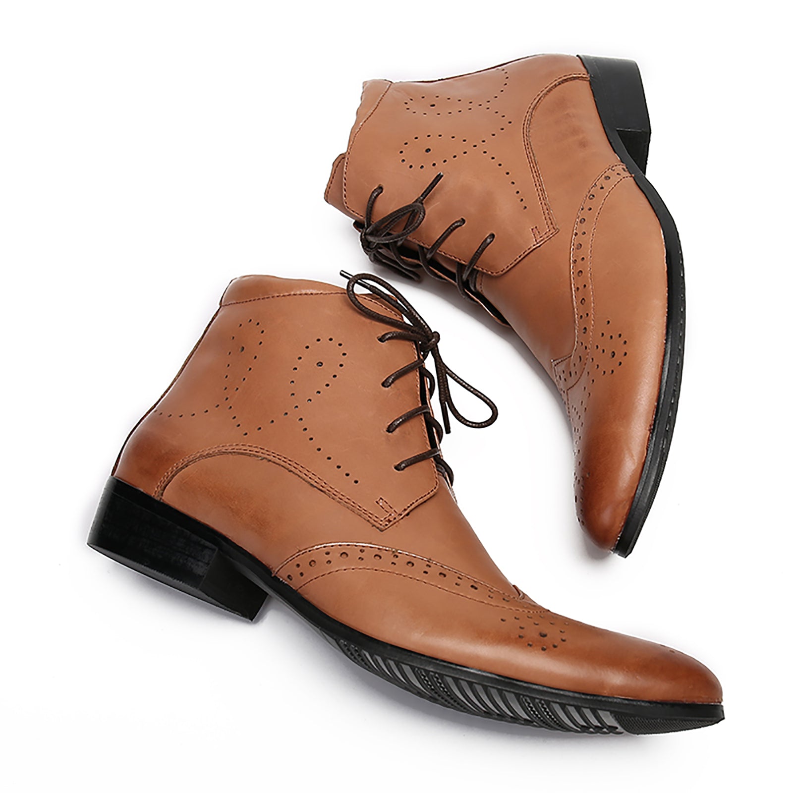 Men's Leather Lace-Up Dress Boots