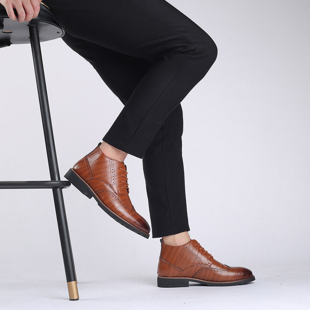 Men's Wingtip Brogue Casual Boots