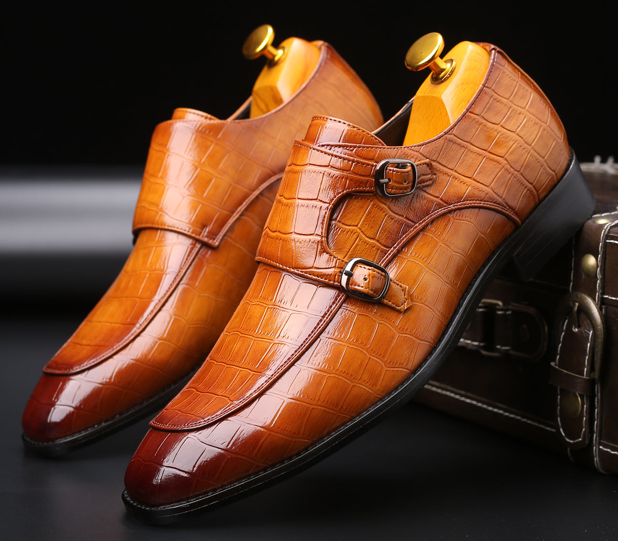 Men's Double Monk Strap Loafers