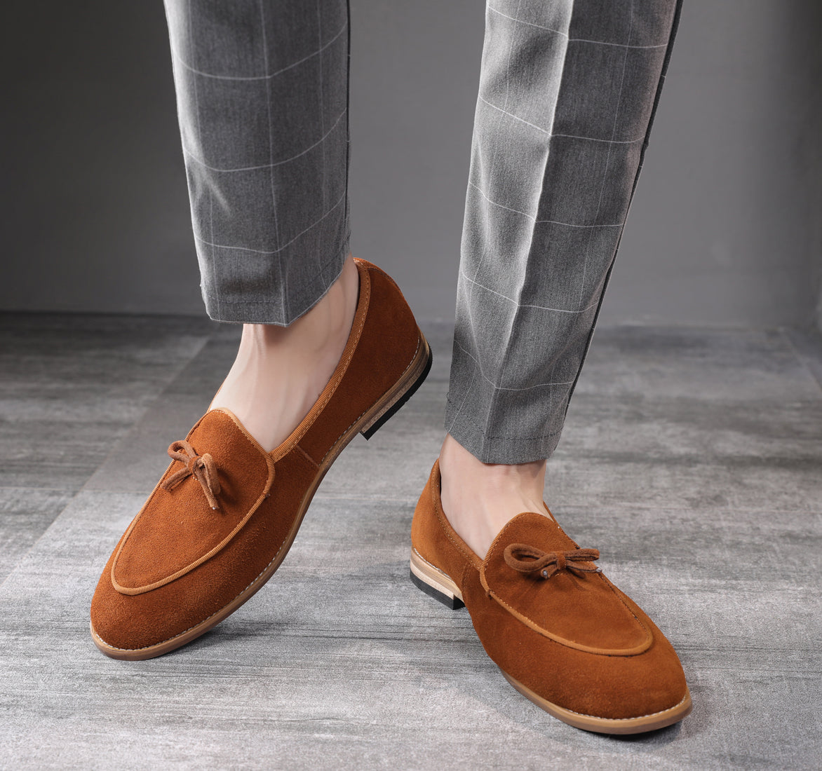 Mocasines informales con lazo para hombre 