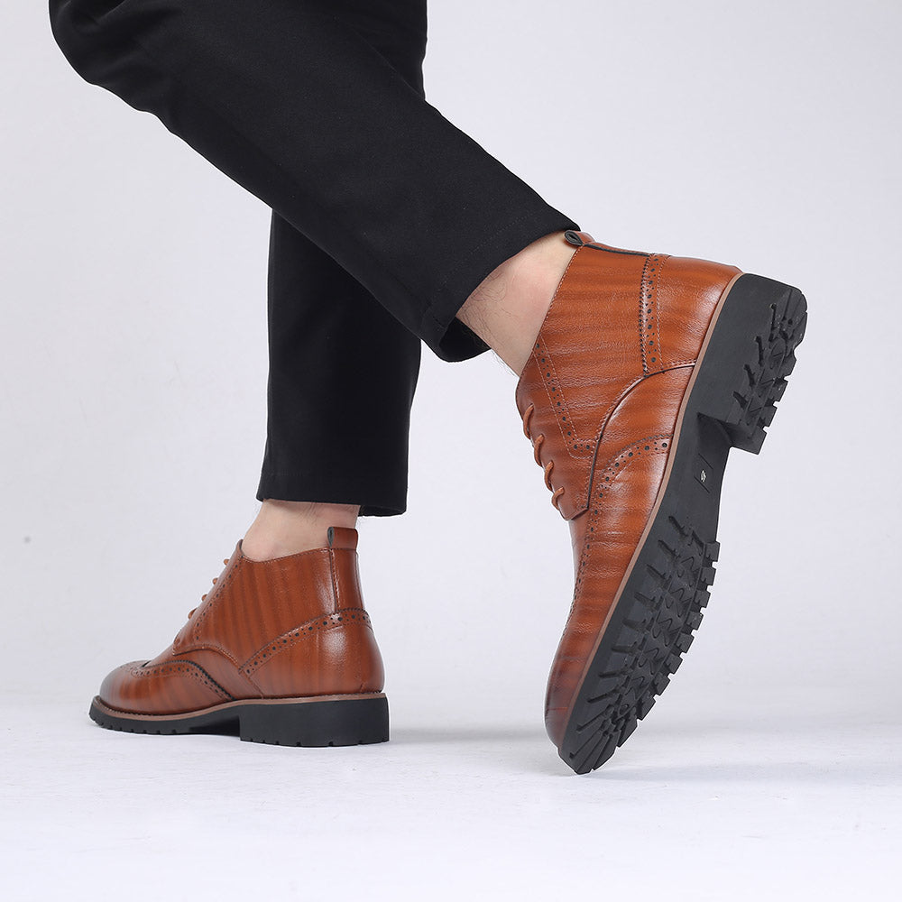Men's Wingtip Brogue Casual Boots