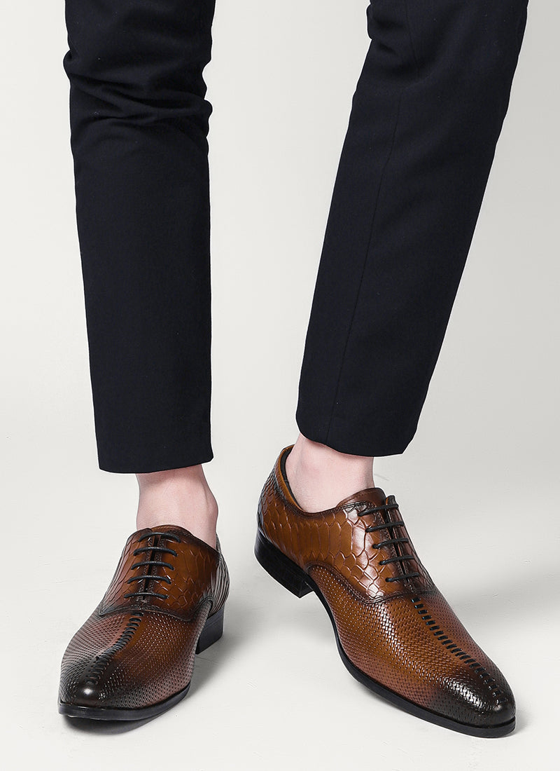 Men's Formal Leather Woven Oxfords