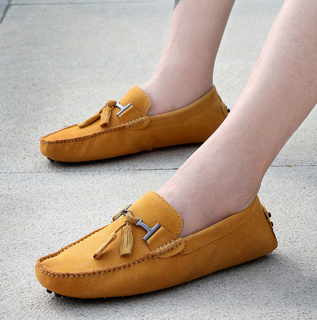 Mocasines de conducción con borlas para hombre