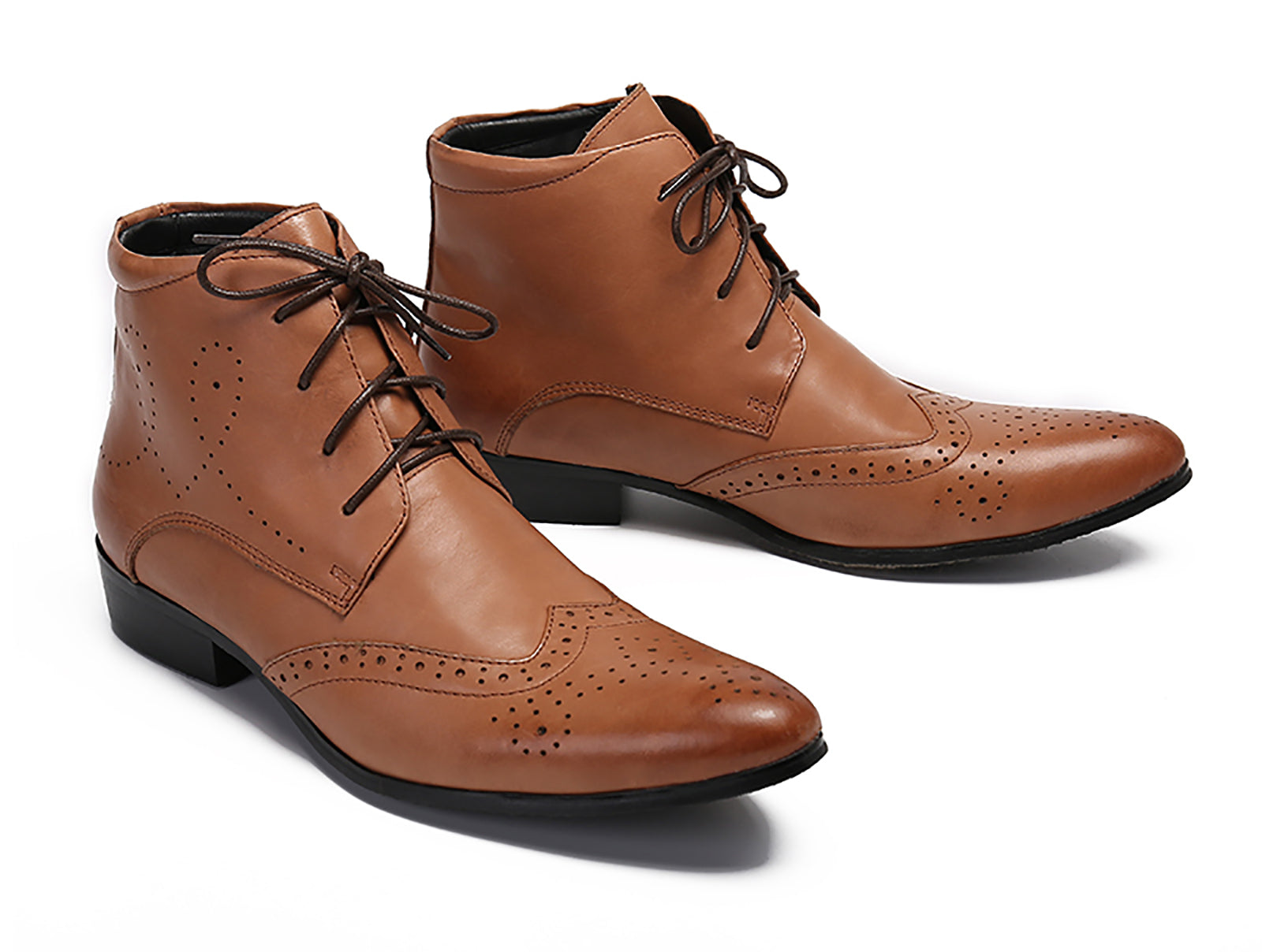 Men's Leather Lace-Up Dress Boots â Santimon