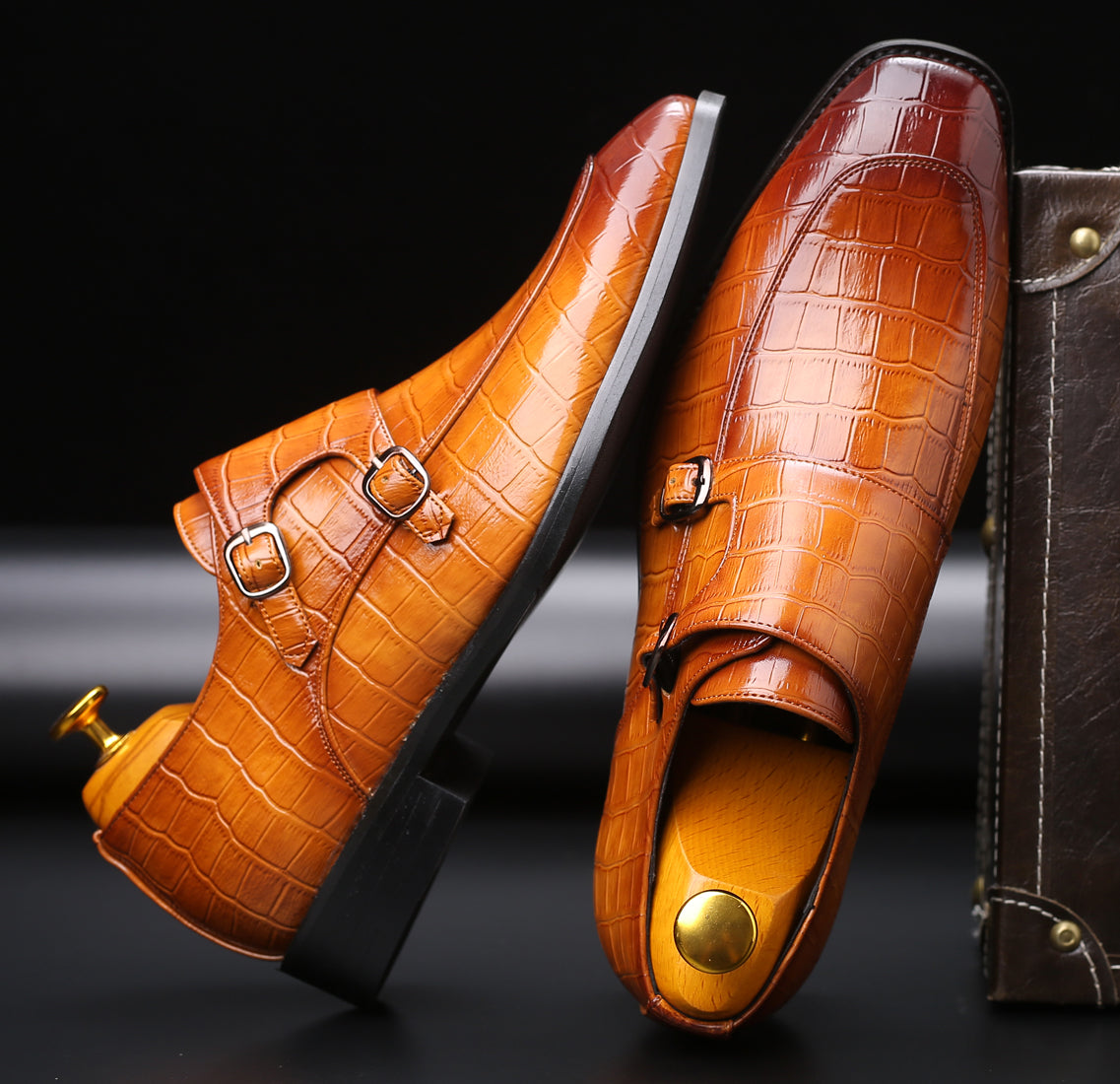 Men's Double Monk Strap Loafers
