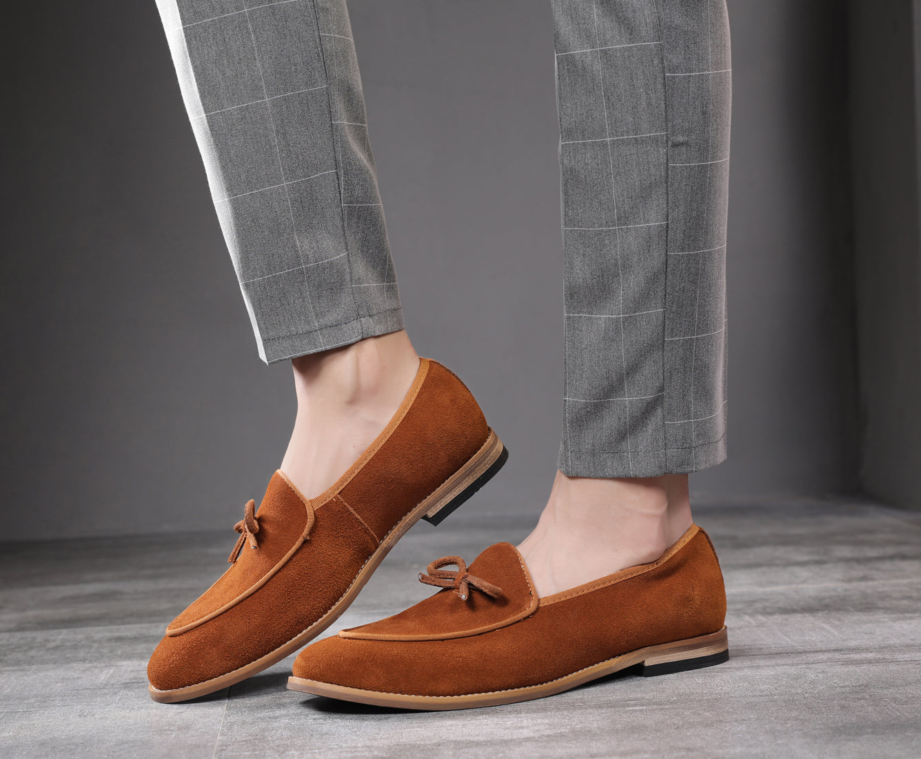 Mocasines informales con lazo para hombre 