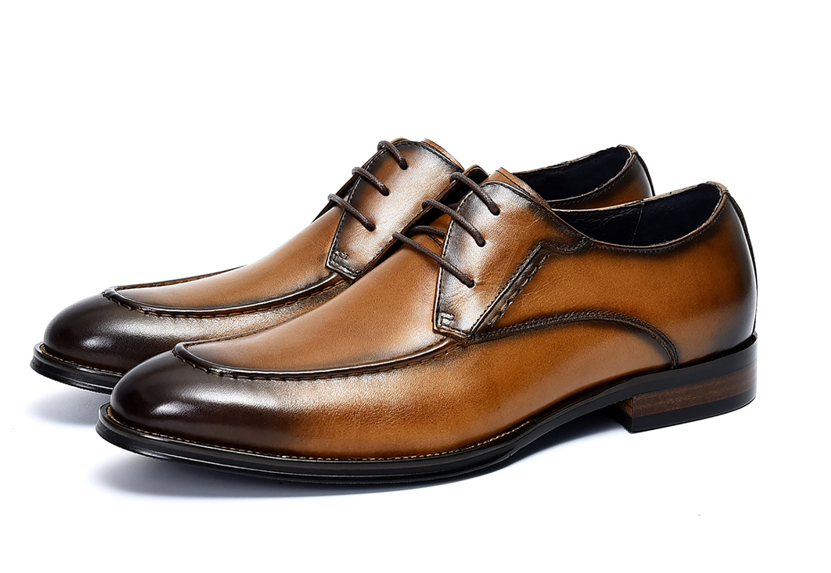 Men's Lace-up Wingtip Leather Derby