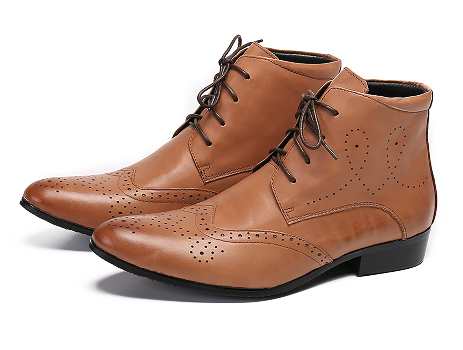 Men's Leather Lace-Up Dress Boots