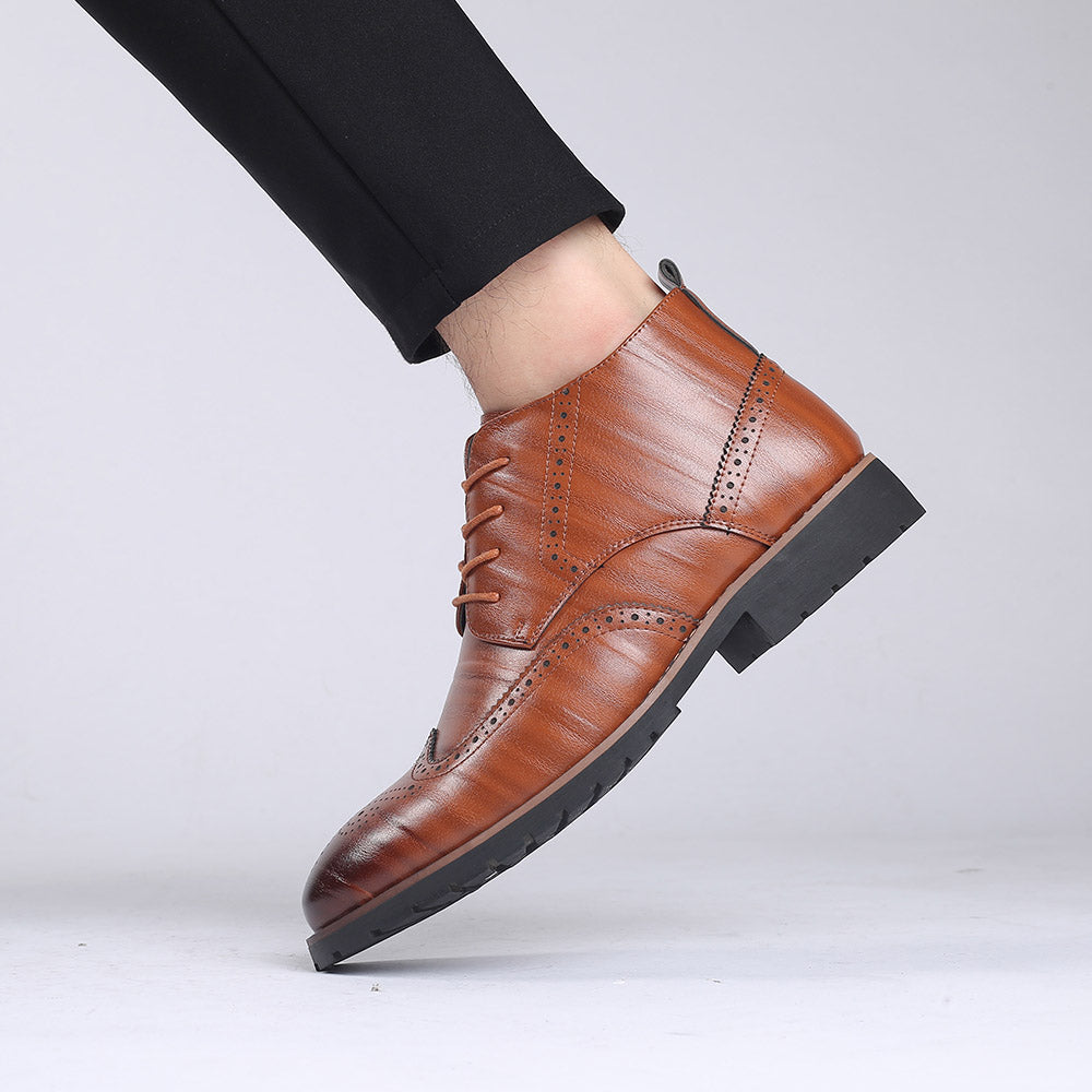 Men's Wingtip Brogue Casual Boots