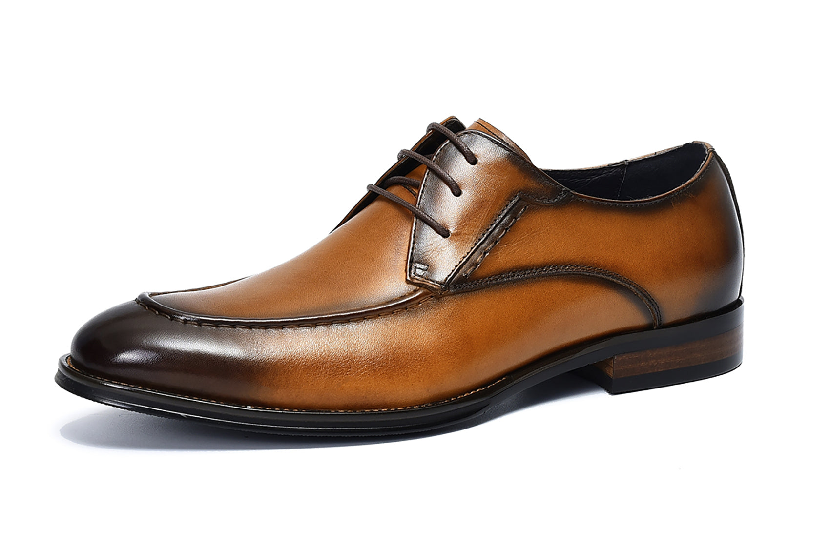 Men's Lace-up Wingtip Leather Derby