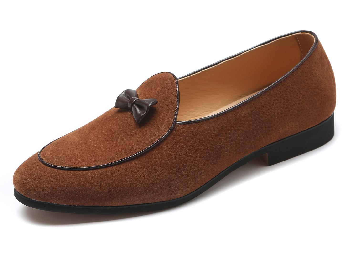 Mocasines con lazo de ante para hombre