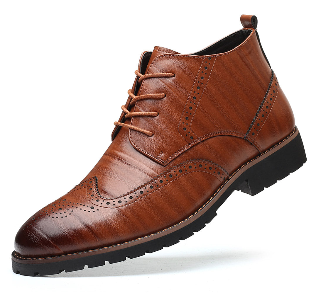 Men's Wingtip Brogue Casual Boots