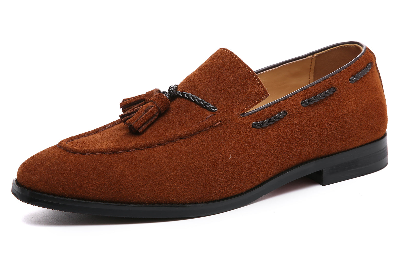 Mocasines con puntera de bicicleta y borlas para hombre