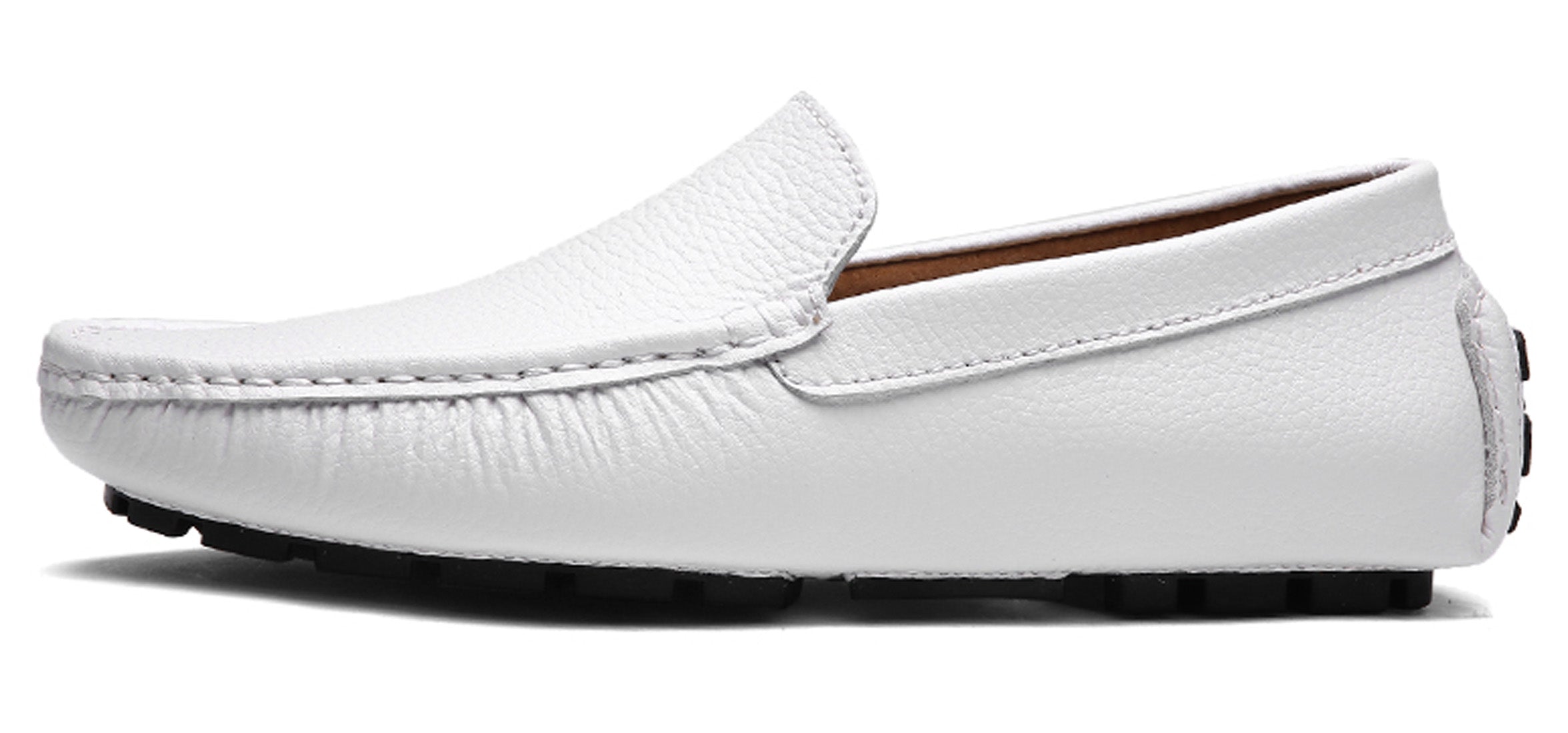 Mocasines de conducción lisos cosidos para hombre
