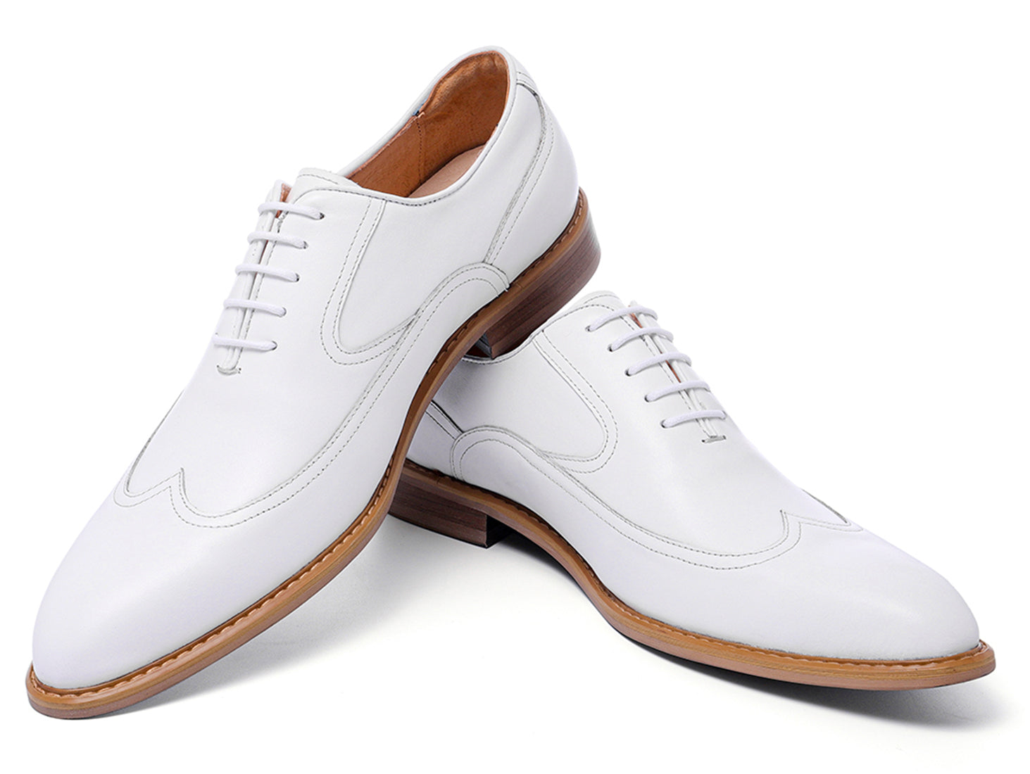 Oxford formal con punta de ala de cuero para hombre