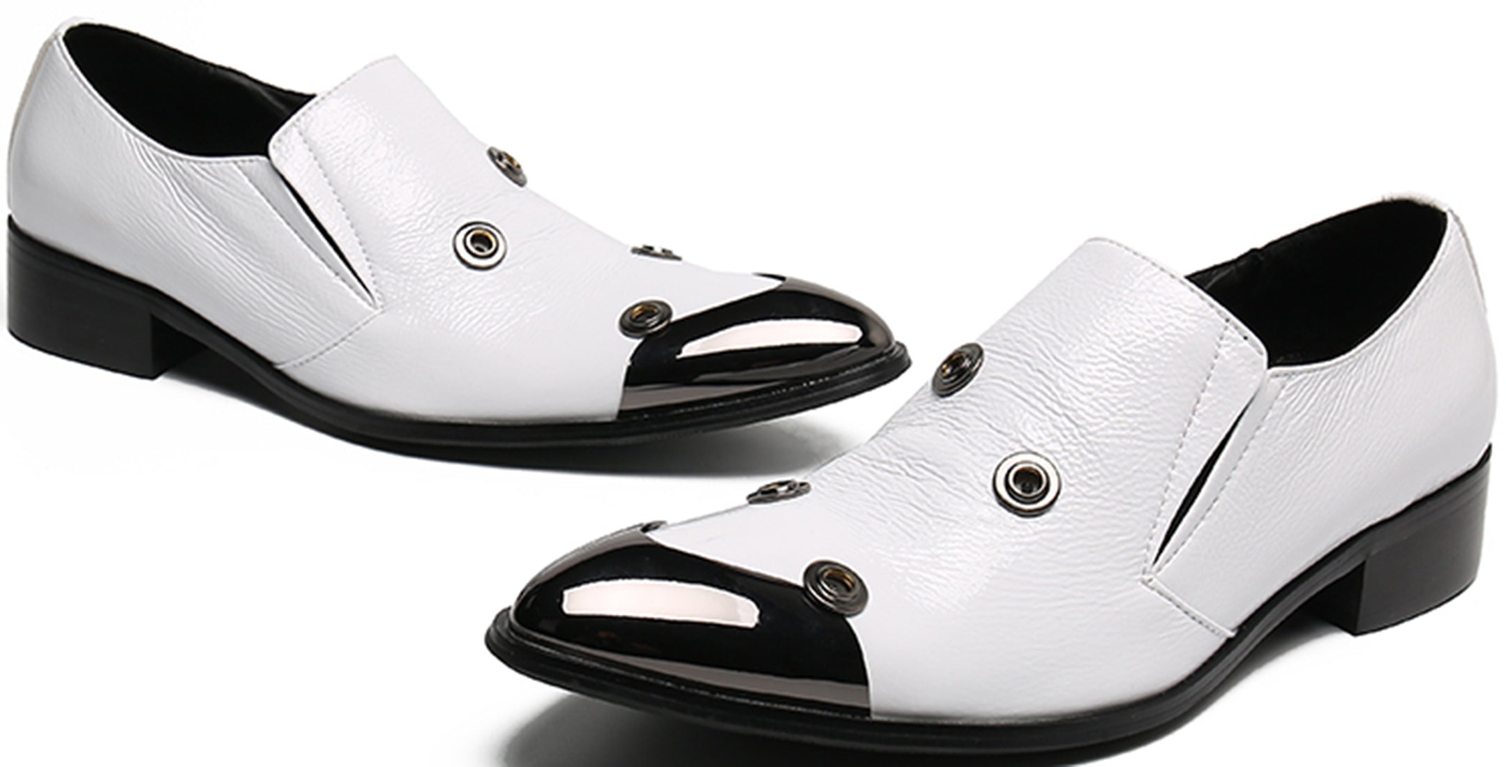 Men's Four Circular Holes Western Loafers