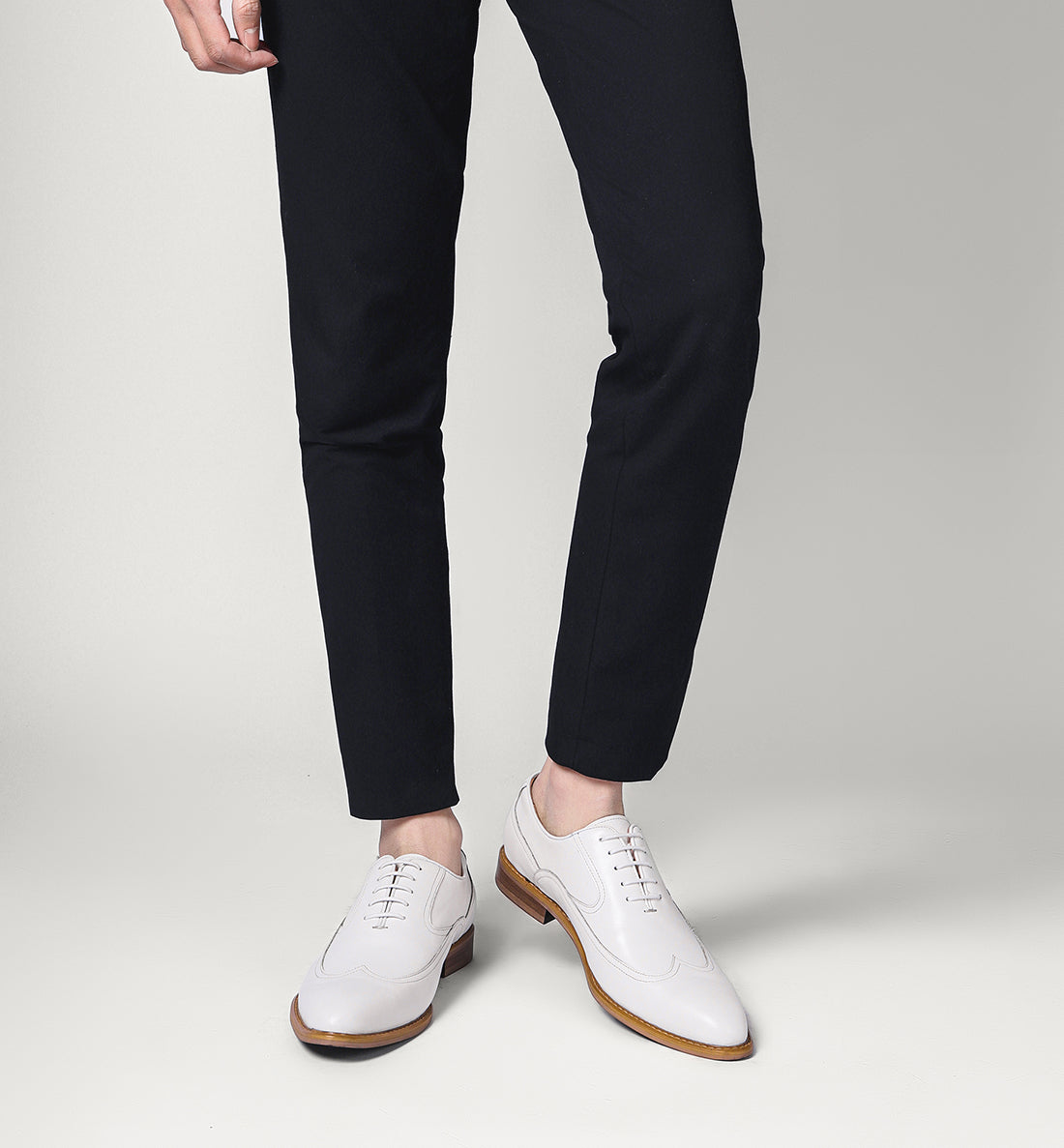 Oxford formal con punta de ala de cuero para hombre