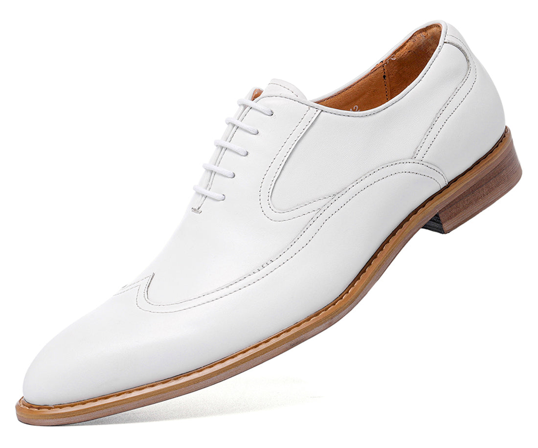 Oxford formal con punta de ala de cuero para hombre
