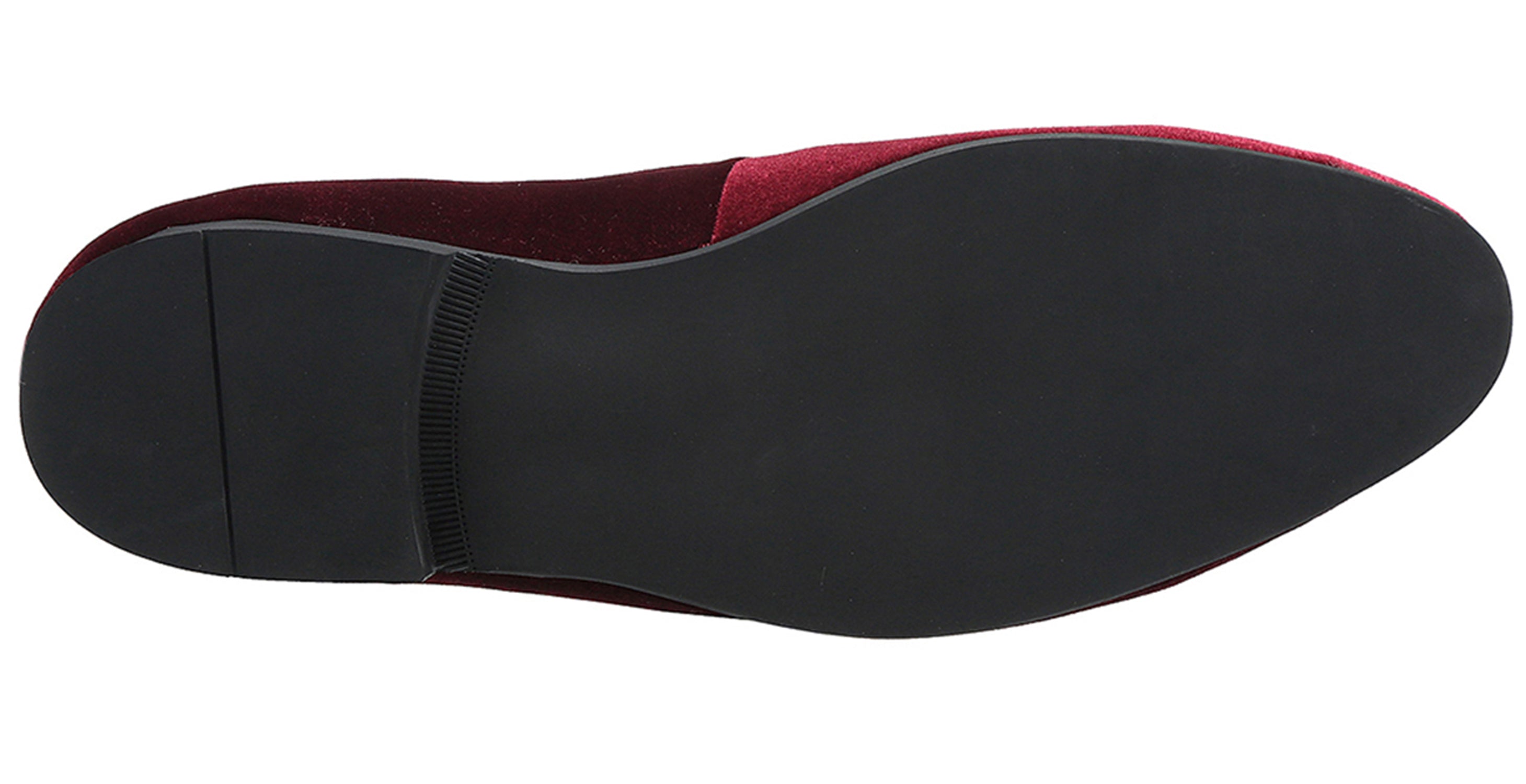 Men's Velvet Loafers Casual Gold Embroidery