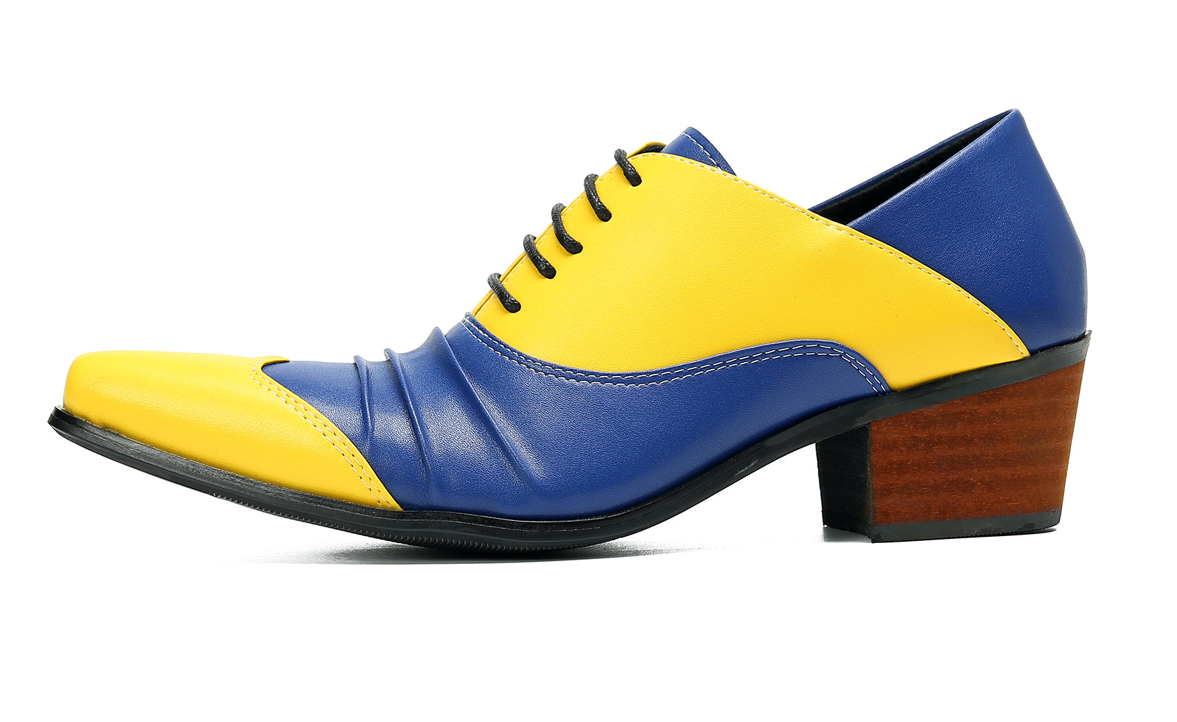 Men's Cuban Heel Leather Western Opera Pumps