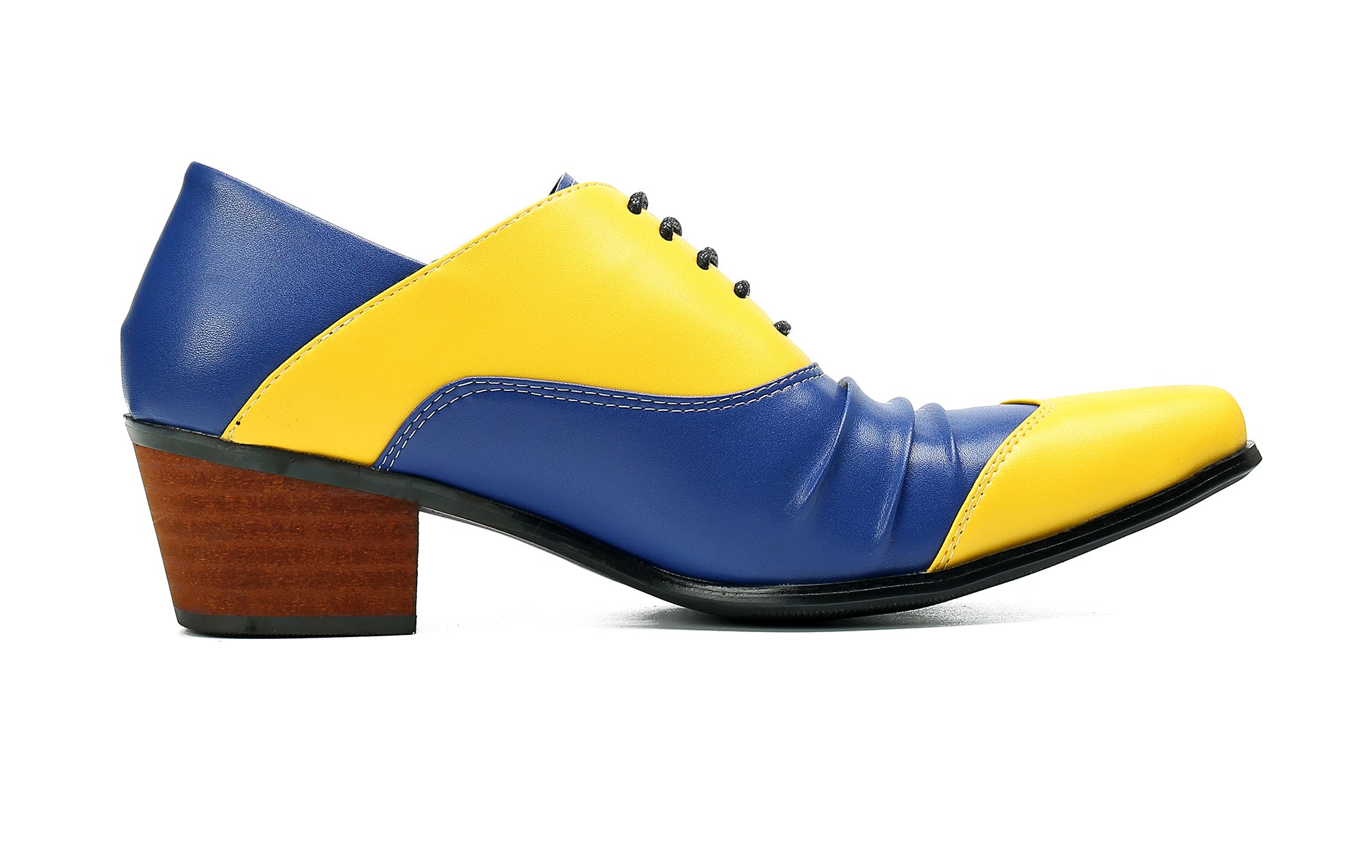 Men's Cuban Heel Leather Western Opera Pumps