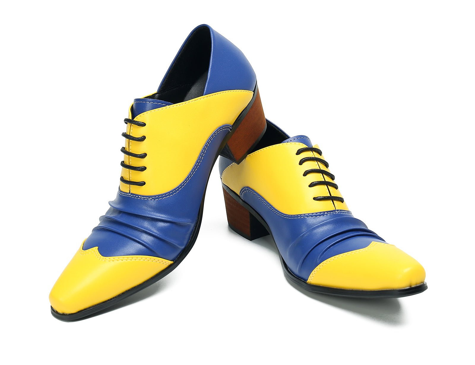 Men's Cuban Heel Leather Western Opera Pumps