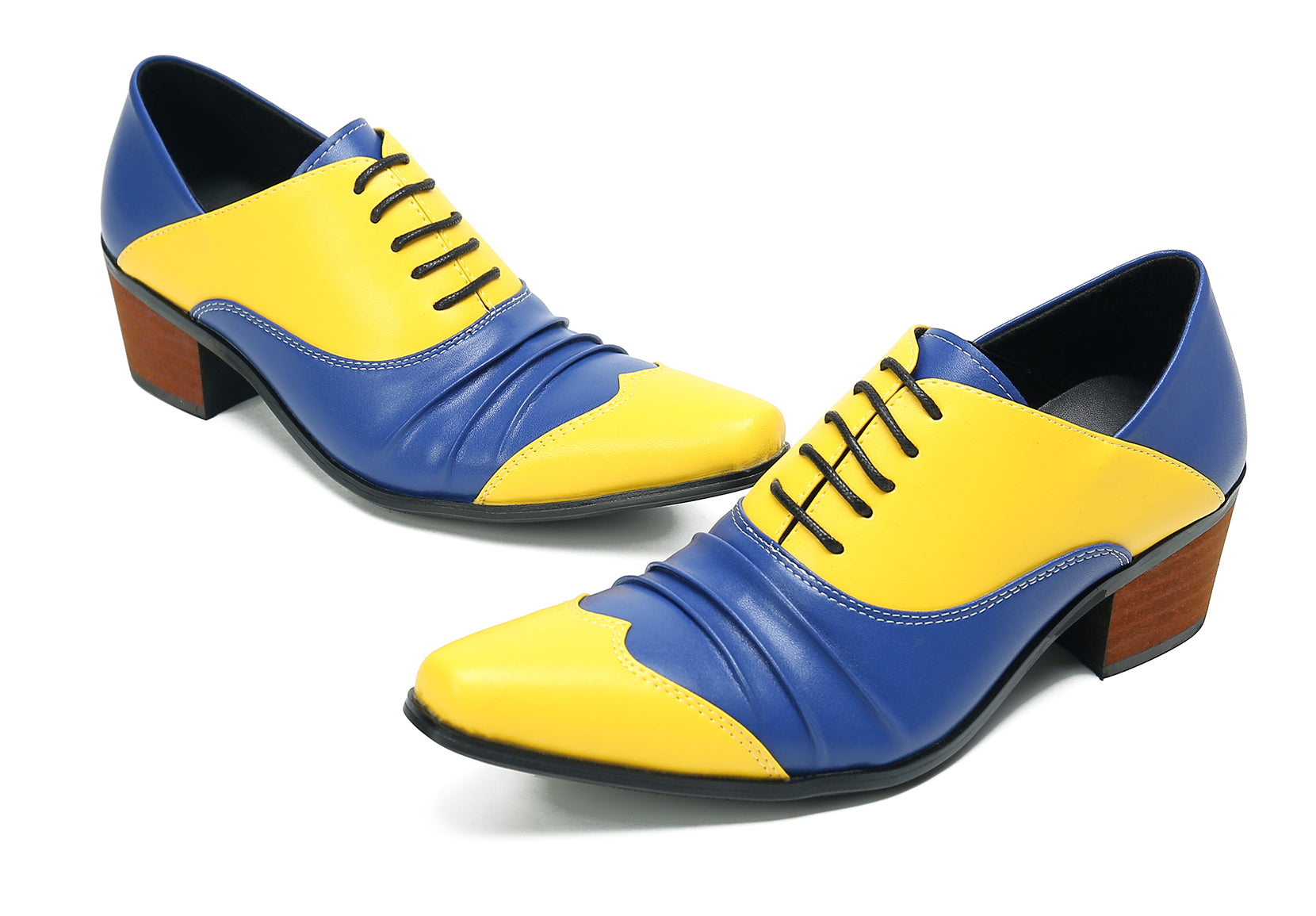 Men's Cuban Heel Leather Western Opera Pumps
