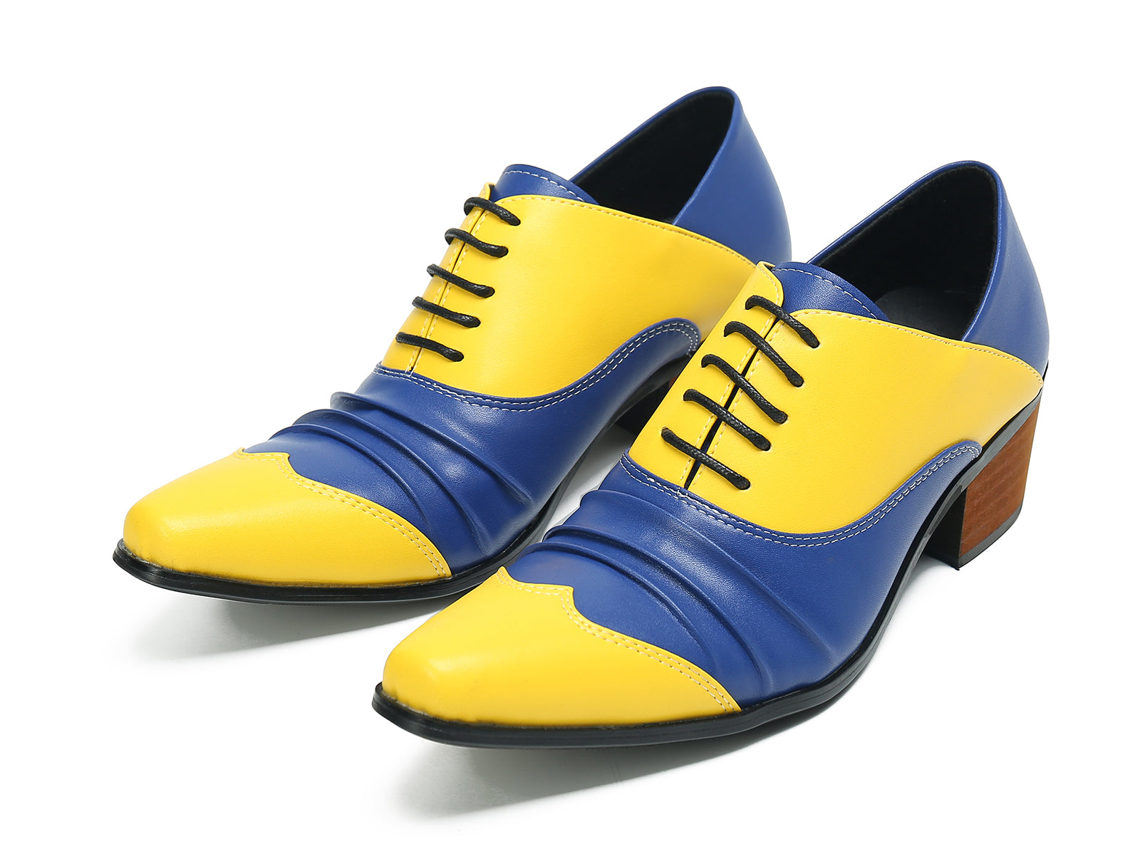 Men's Cuban Heel Leather Western Opera Pumps