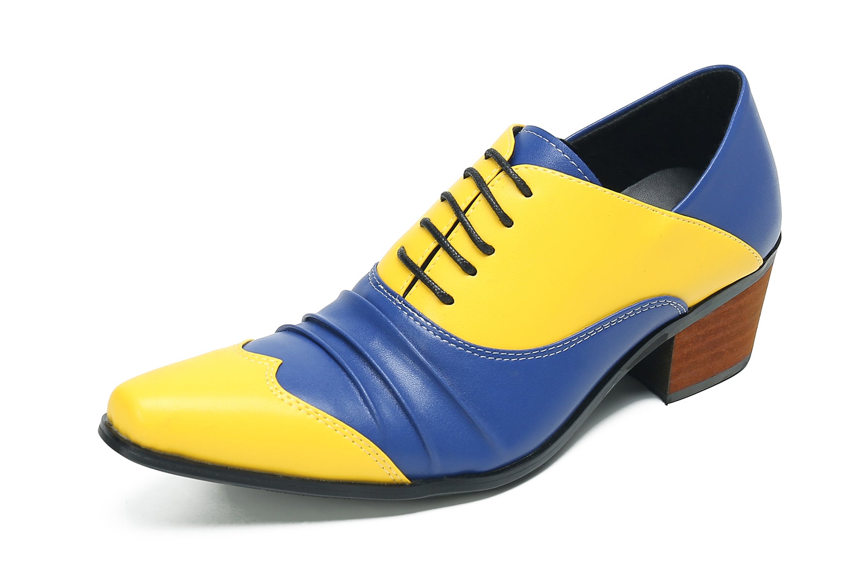 Men's Cuban Heel Leather Western Opera Pumps